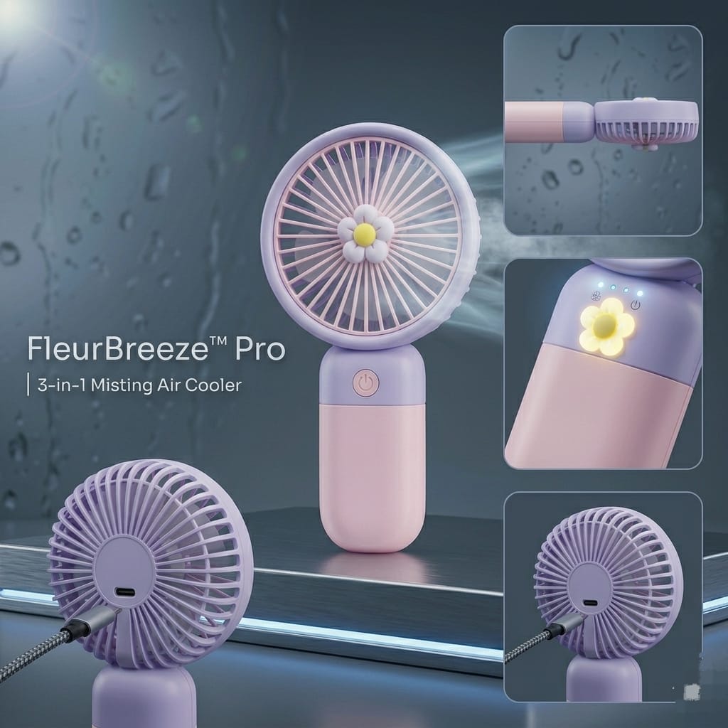USB Mini Wind Power Handheld Fan | High Quality Portable Student Office Cute Small Cooling Fans