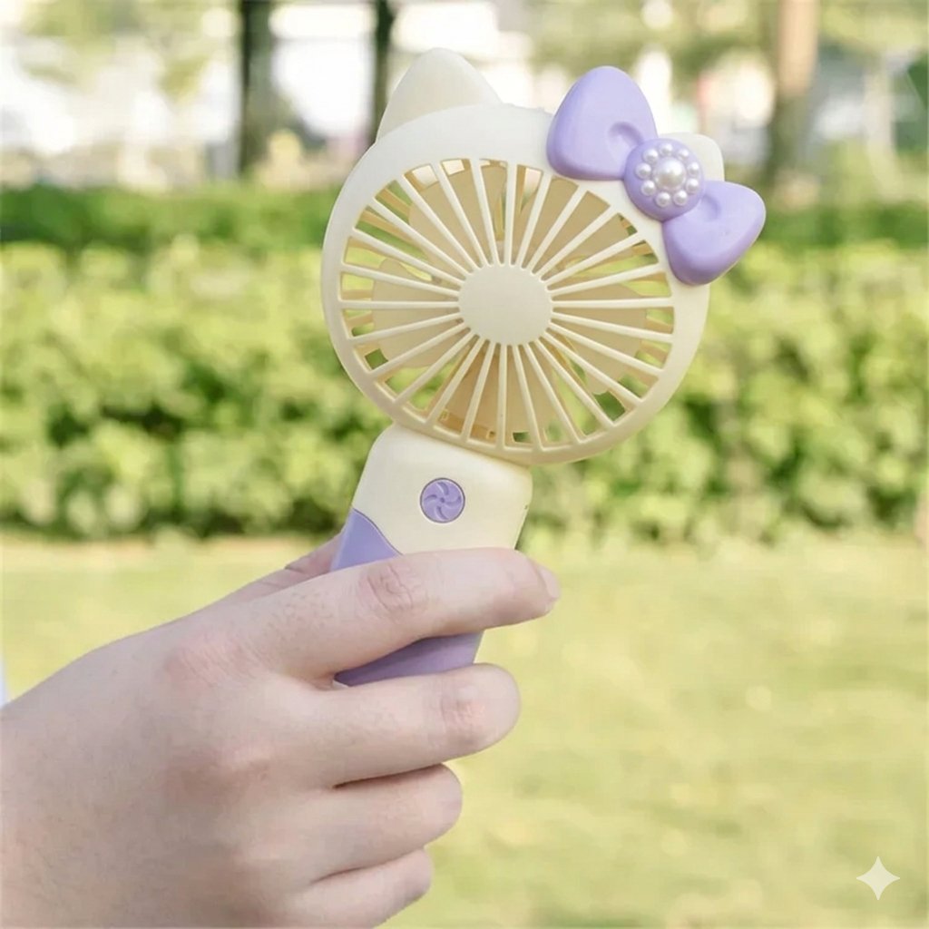 Cute Portable Mini Hello Kitty Fan | Trending + Rare Item